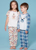 McCall's Pattern M7678 Children's/Boys'/Girls' Animal Themed Tops & Pants