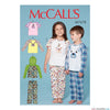 McCall's Pattern M7678 Children's/Boys'/Girls' Animal Themed Tops & Pants
