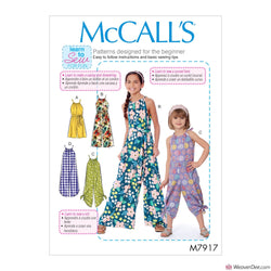 McCall's Pattern M7917 Children's / Girl's Romper, Jumpsuit & Belt
