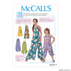 McCall's Pattern M7917 Children's / Girl's Romper, Jumpsuit & Belt
