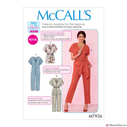 McCall's Pattern M7936 Misses'/Miss Petite Romper, Jumpsuit & Belt
