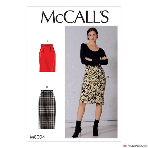 McCall's Pattern M8004 Misses' Skirt & Belt