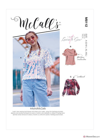 McCall's Pattern M8112 Misses' Tops #AstridMcCalls
