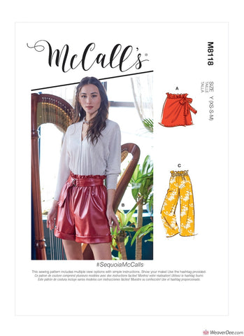 McCall's Pattern M8118 Misses' Shorts, Pants & Belt #SequoiaMcCalls