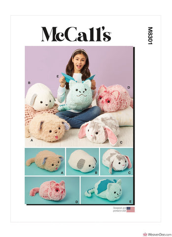 McCall's Pattern M8301 Plushie Pets