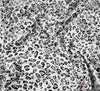 Cotton Viscose Fabric - Leopard Print White