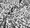 Cotton Viscose Fabric - Leopard Print White