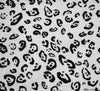 Cotton Viscose Fabric - Leopard Print White