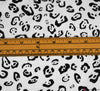 Cotton Viscose Fabric - Leopard Print White