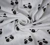 Knitted Cotton Jersey Fabric - Panda White