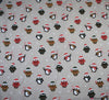 Polycotton Fabric - Christmas Penguin Club - Beige