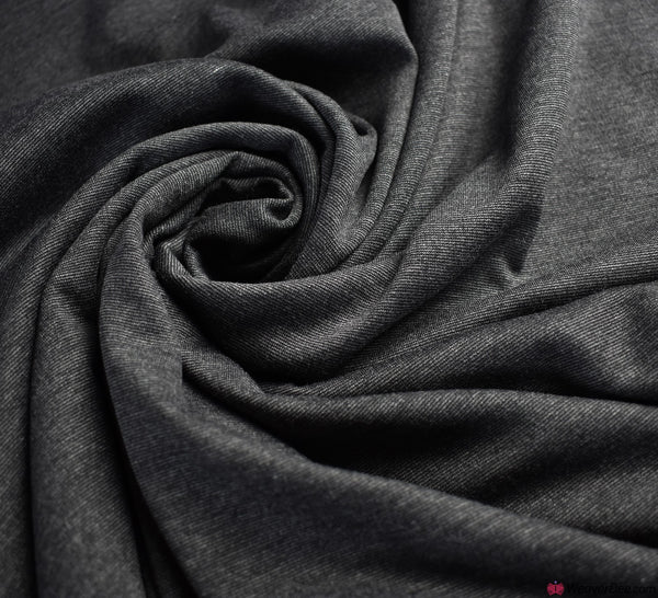 Plain Marl Grey Ponte Roma Jersey Fabric