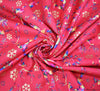 Christmas Metallic Cotton Fabric - Rainbow Reindeers Red