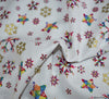 Christmas Metallic Cotton Fabric - Rainbow Snowflake Cream