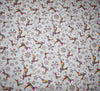 Christmas Metallic Cotton Fabric - Rainbow Reindeers Cream