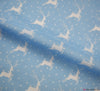 Polycotton Fabric - Reindeer & Stars Blue