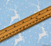 Polycotton Fabric - Reindeer & Stars Blue