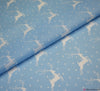 Polycotton Fabric - Reindeer & Stars Blue