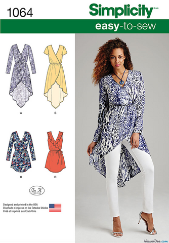 Simplicity - S1064 Misses' Tunics | Easy - WeaverDee.com Sewing & Crafts - 1