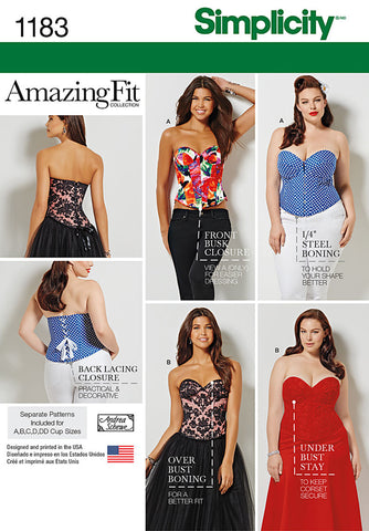 Simplicity - S1183 Misses' & Plus Size Corsets - WeaverDee.com Sewing & Crafts - 1
