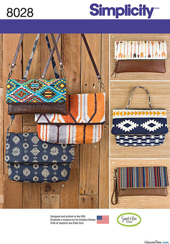 Simplicity - S8028 Clutch, Wristlet & Purse in 2 Sizes - WeaverDee.com Sewing & Crafts - 1