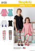 Simplicity - S8105 Child's & Girls' Knit Tunics & Leggings - WeaverDee.com Sewing & Crafts - 1