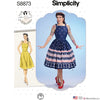 Simplicity Pattern S8873 Misses' Vintage 1950s Dress by Gertie