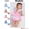 Simplicity Pattern S8893 Babies' Pinafores