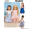 Simplicity Pattern S8903 18" Doll Clothes