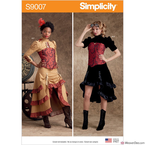 Simplicity Pattern S9007 Misses' Steampunk Costumes
