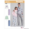 Simplicity Pattern S9019 Girls' & Misses' Loungewear