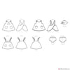 Simplicity Pattern S9152 Babies' Dress, Panties & Hat