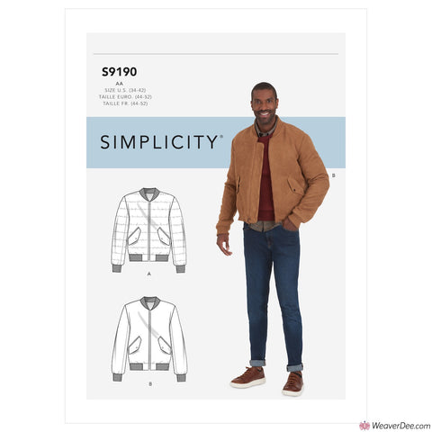 Simplicity Pattern S9190 Men's Jacket