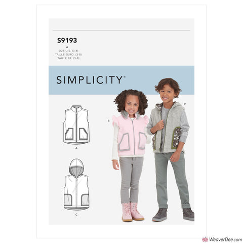 Simplicity Pattern S9193 Children's Vest