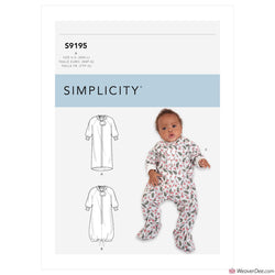 Simplicity Pattern S9195 Infants' Bunting & Jumpsuit