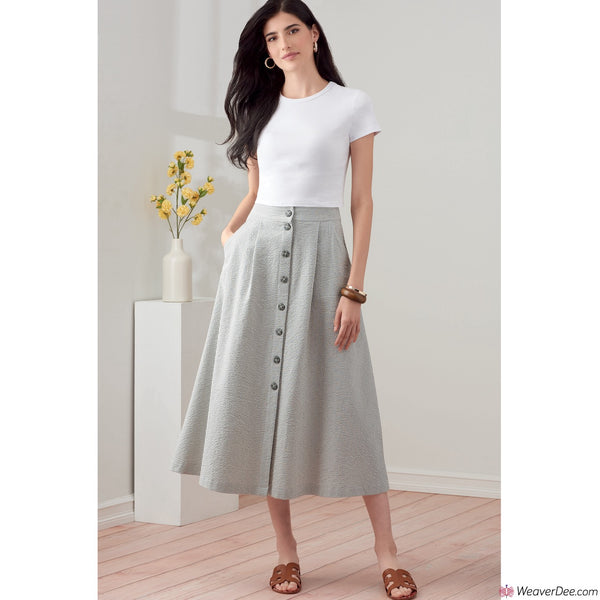 Button front online skirt 9mm