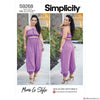 Simplicity Pattern S9268 Misses' Bra Top & Gathered Pants