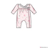 Simplicity Pattern S9283 Infants' Knit Gathered Gown & Jumpsuit