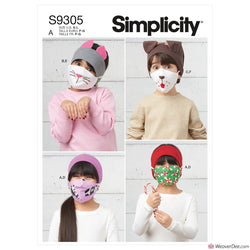 Simplicity Pattern S9305 Children's Headbands, Hat & Face Coverings