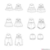 Simplicity Pattern S9319 Toddlers' Criss-Cross Top, Dresses, Rompers & Panties