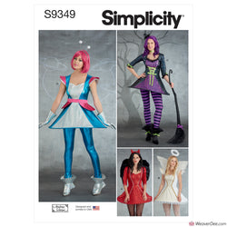 Simplicity Pattern S9349 Misses' Costumes - Angel, Devil, Witch, Alien