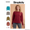 Simplicity Pattern S9385 Misses' Knit Tops with Length & Sleeve Variations