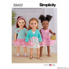 Simplicity Pattern S9422 18" Doll Clothes