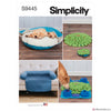 Simplicity Pattern S9445 Pet Bed in 2 Sizes, Chair Cover & Play Mats