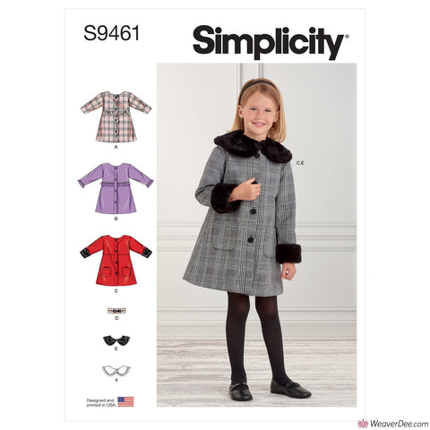 Simplicity Pattern S9461 Children's Coat