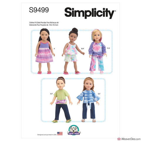 Simplicity Pattern S9499 Doll Clothes 18"