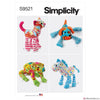 Simplicity Pattern S9521 Plush Animals