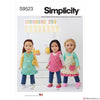 Simplicity Pattern S9523 Doll Clothes 18"