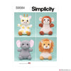 Simplicity Pattern S9584 Plush Animals