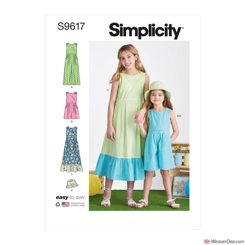 Simplicity Pattern S9617 Children's & Girls' Jumpsuit, Romper & Dress